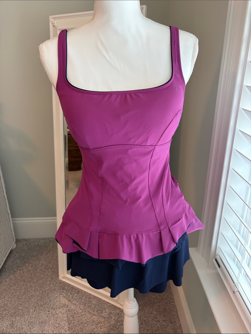 NWOT Profile by Gottex tankini top & bottom, size 34D and size 8.